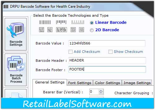Healthcare Barcode Label Software software