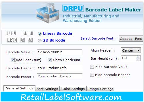 Industrial Barcode Label