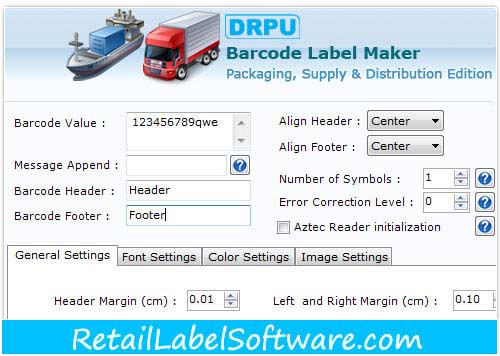 Packaging Label Software screenshot