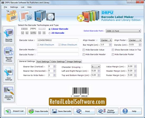 Book Barcode Generator Program software