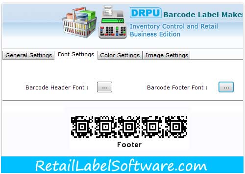 Retail Barcode Label Creator screenshot