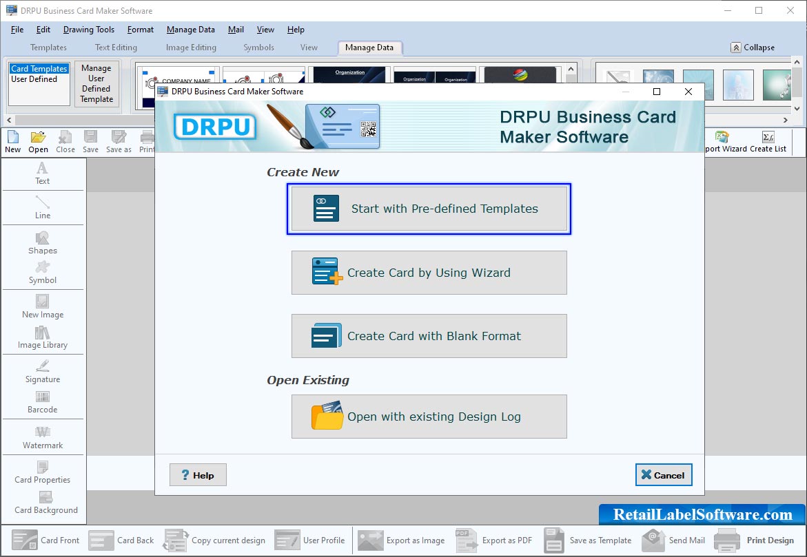 Business card maker software