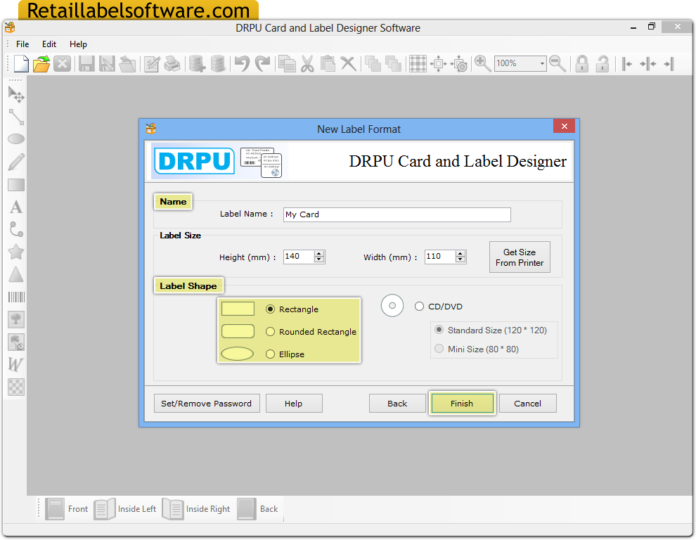Card and label designing program