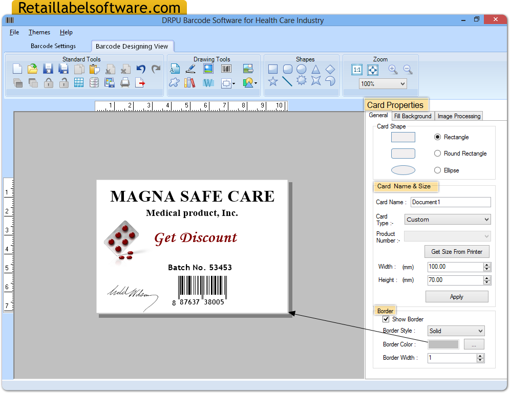 Barcode label maker