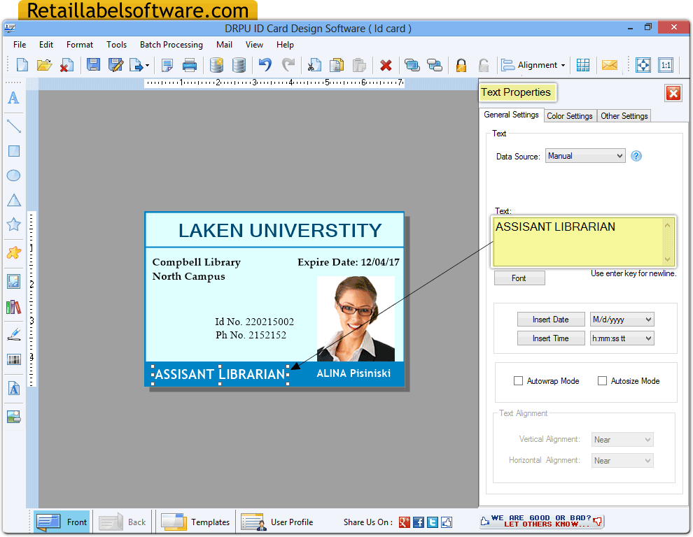 ID card creator program