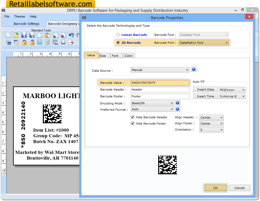 Distribution Industry Barcode Label Software