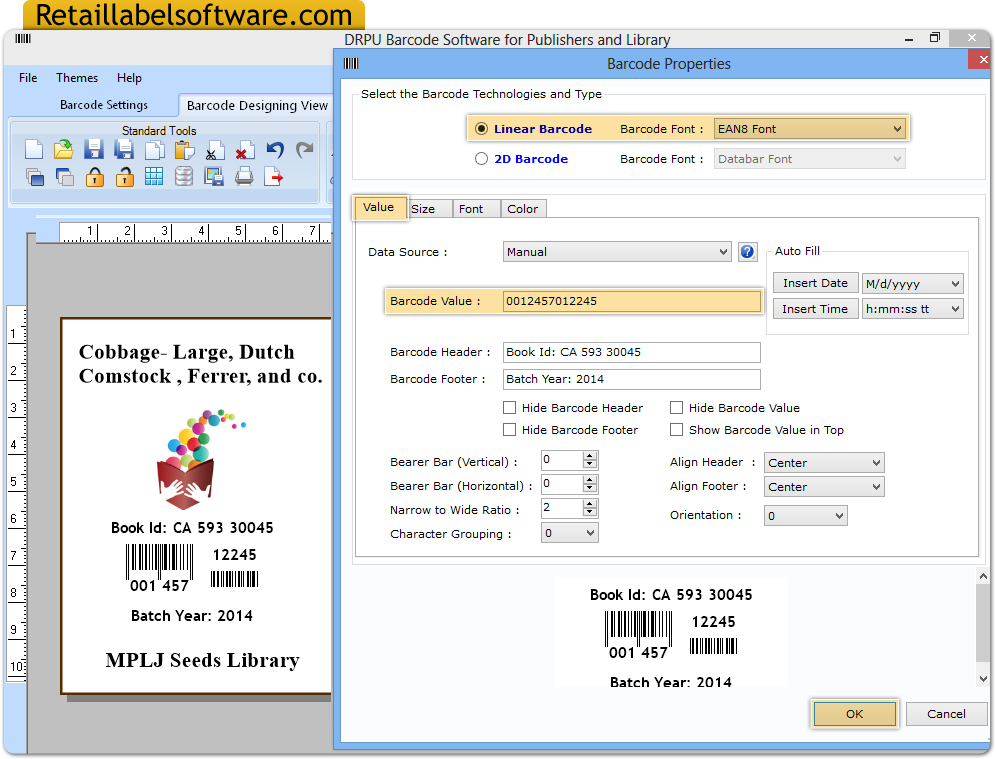 Publishers Barcode Label Software