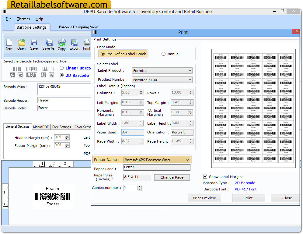 Retail Label Maker Software screenshots RetailLabelSoftware