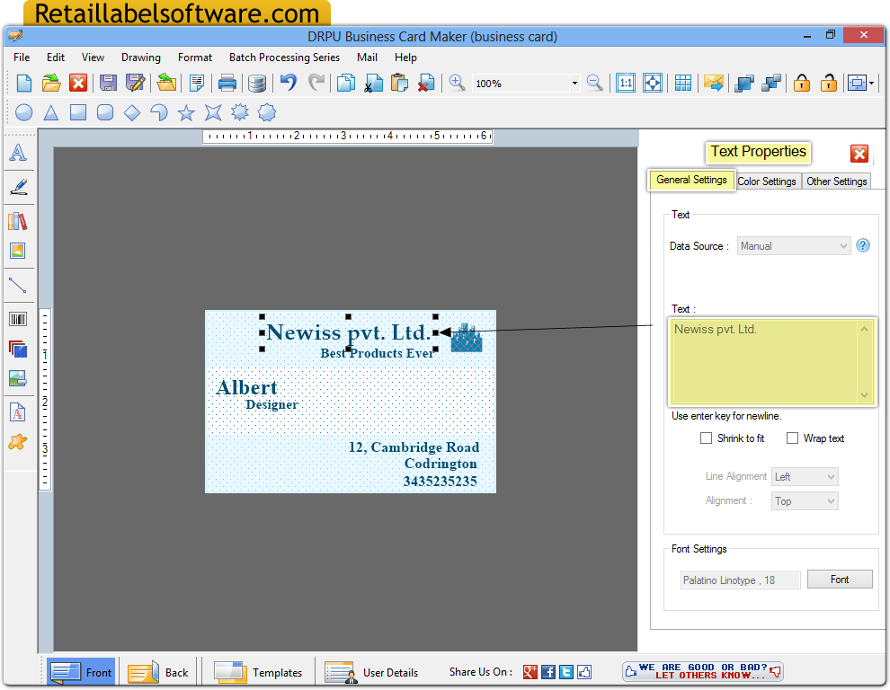 Watch Business card maker software screenshots RetailLabelSoftware