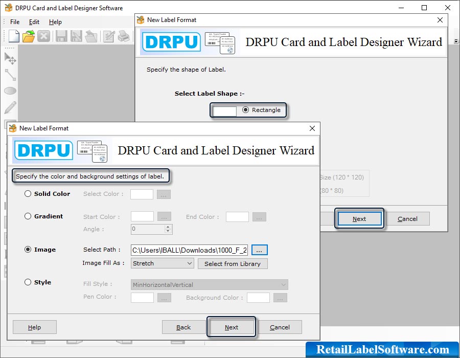 Card and label designing program