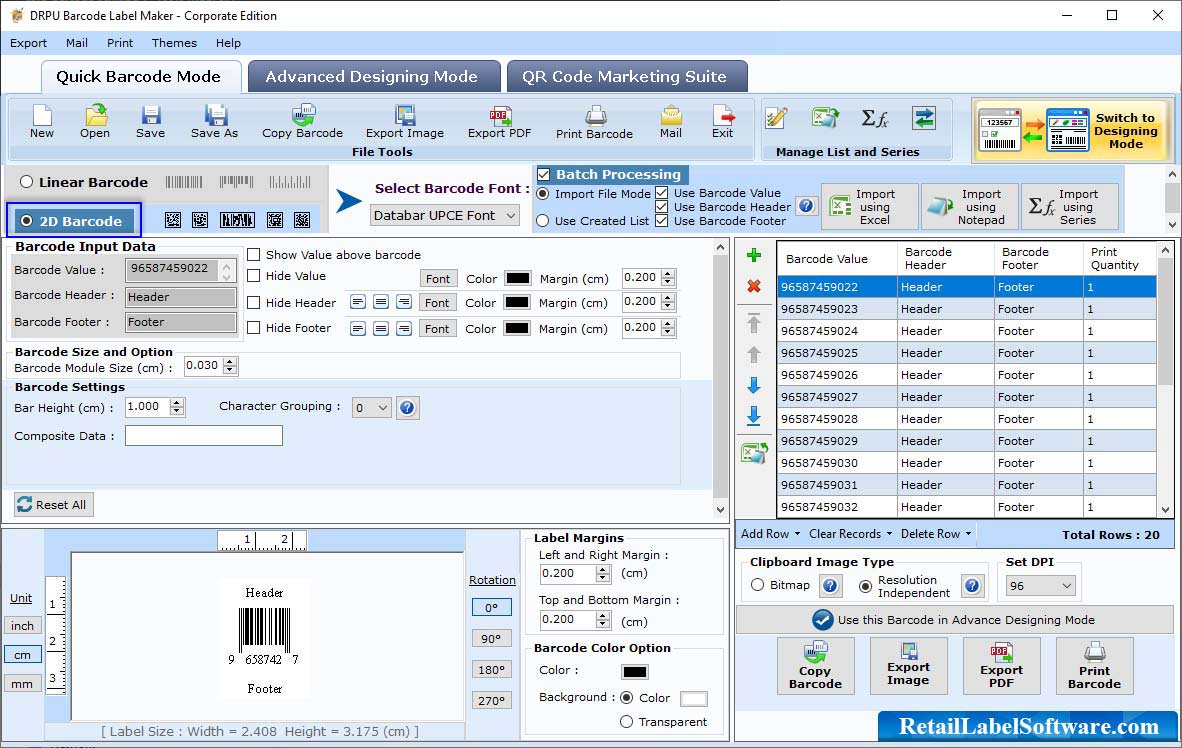 Barcode Label Software - Corporate Edition