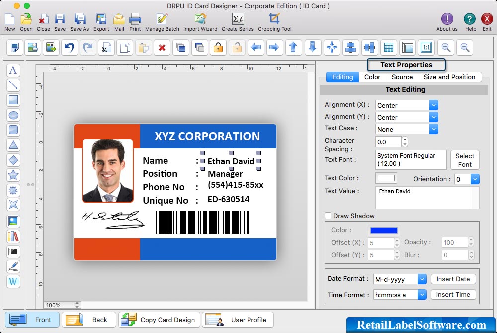 ID Card Designer Corporate Edition for Mac