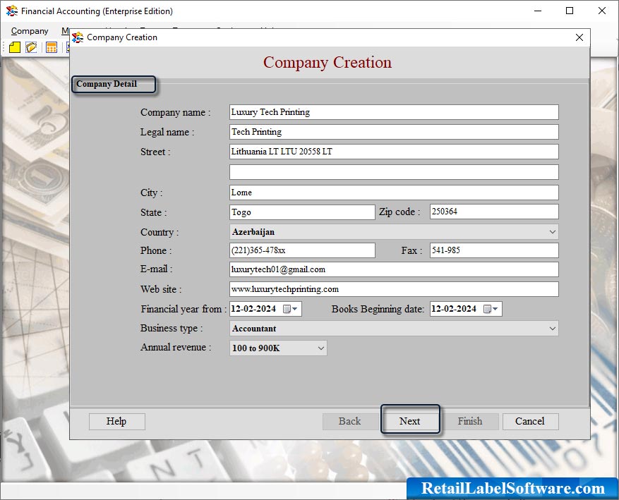 Financial Accounting Software (Enterprise Edition)