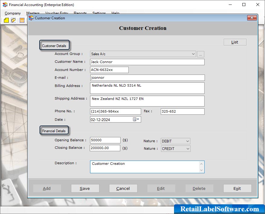 Financial Accounting Software (Enterprise Edition)