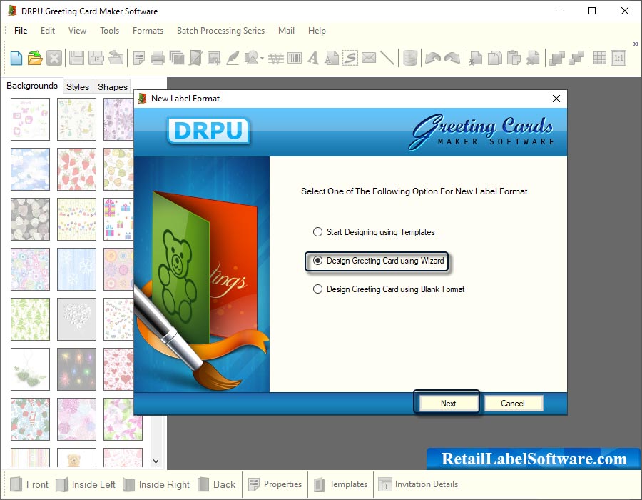 Greeting card maker software