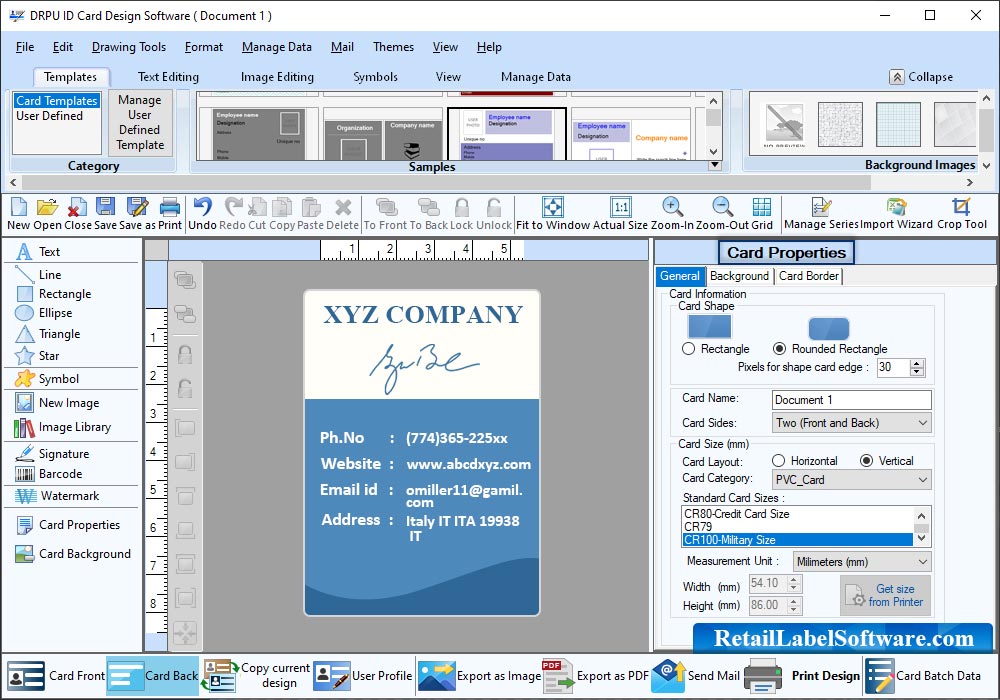 ID card creator program