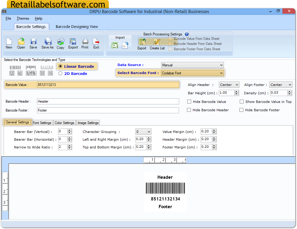 Warehousing Industry Barcode Label Software