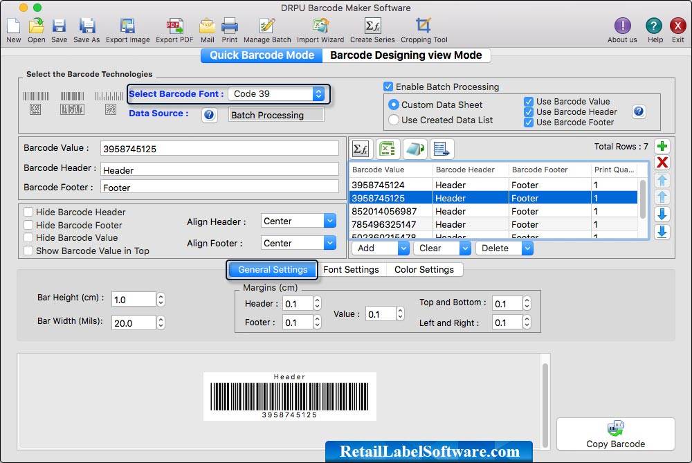 Select Barcode Font