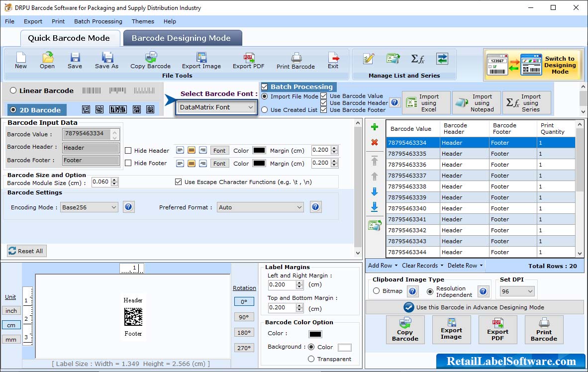 Distribution Industry Barcode Label Software