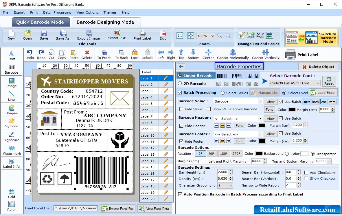 Set Barcode Value