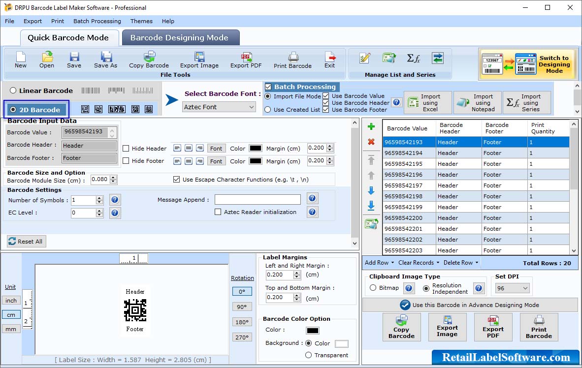 Barcode Label Software - Professional Edition