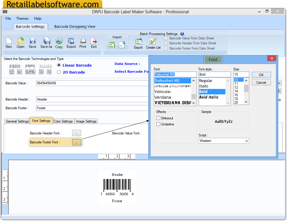 Barcode label software professional edition screenshots