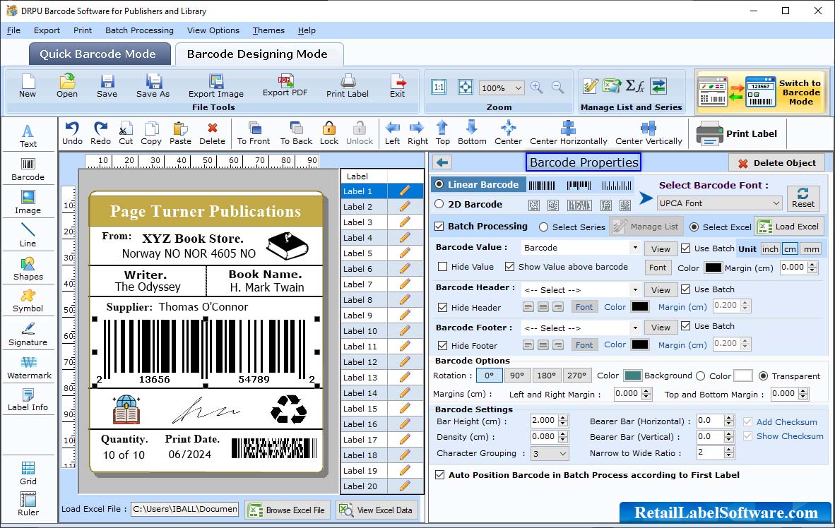 Barcode Properties