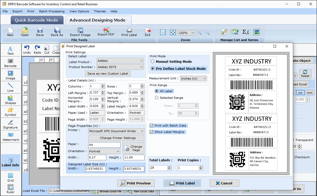 Retail Label Software